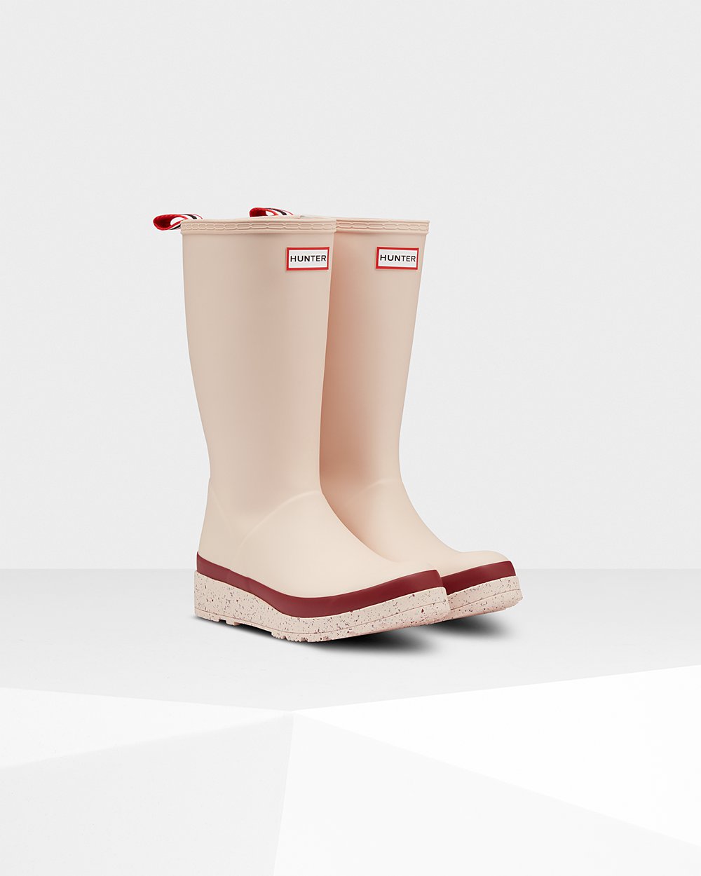 Play Botas Hunter Mujer - Original Tall Speckle Rain - Grises Rosas/Grises Rojos - TLXMQFW-90